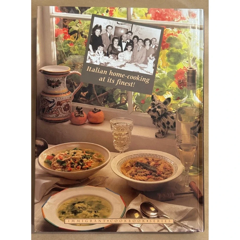 Elodia Rigante Italian Immigrant Cooking Cookbook Hardcover 1995 Maroon